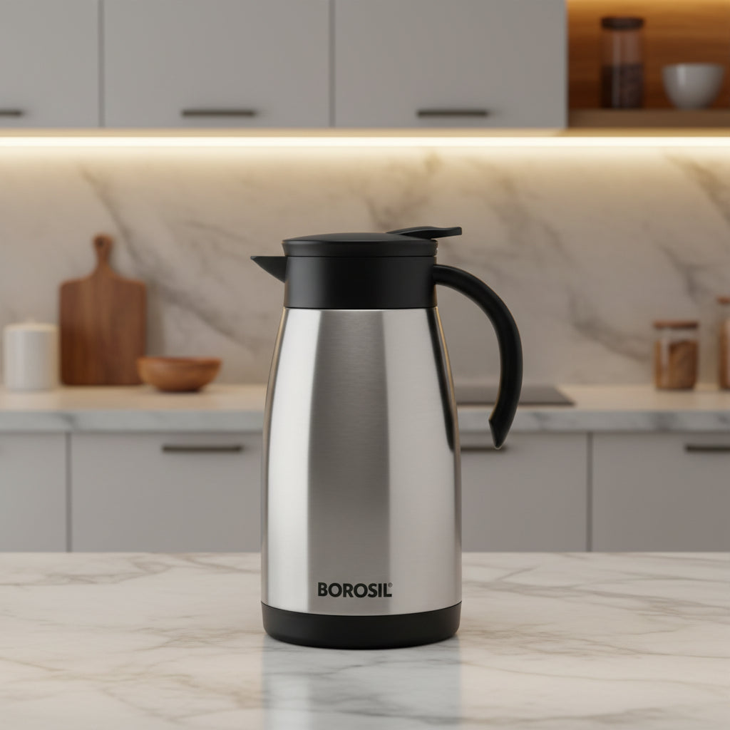 Borosil Hydra Teapot 1000 Thermal Vacuum Insulated Kettle