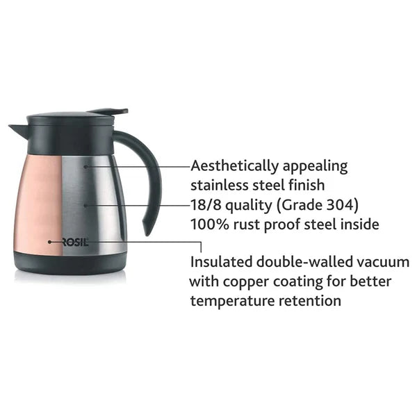 Borosil Hydra Teapot 1000 Thermal Vacuum Insulated Kettle