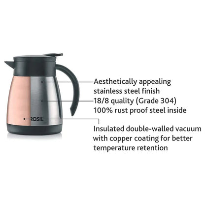 Borosil Hydra Teapot 1000 Thermal Vacuum Insulated Kettle
