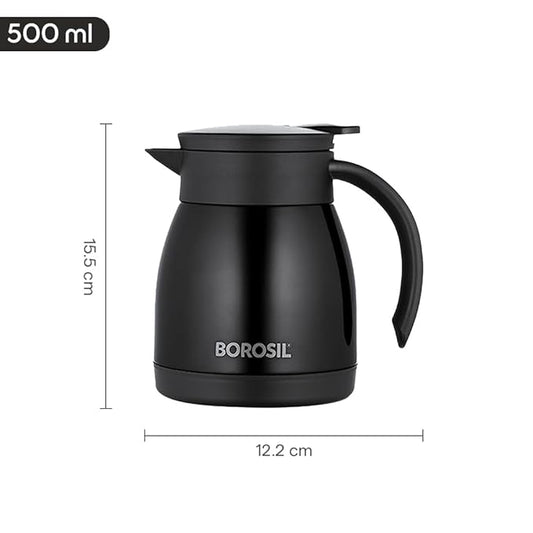 Borosil Hydra Teapot 500 Thermal Vacuum Insulated Kettle