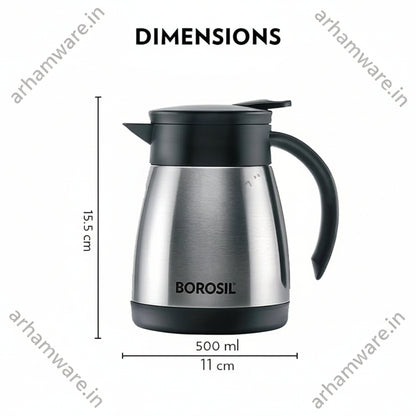 Borosil Hydra Teapot 500 Thermal Vacuum Insulated Kettle