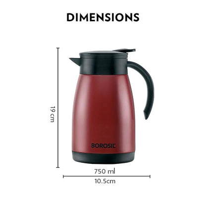 Borosil Hydra Teapot 750 Thermal Vacuum Insulated Kettle