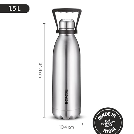 Borosil Hydra Thermal Vacuum Insulated Bottle 1500ml (1.5 ltr)