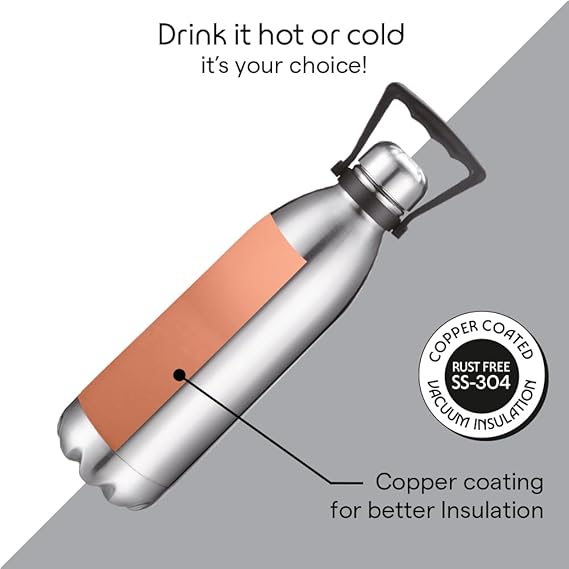 Borosil Hydra Thermal Vacuum Insulated Bottle 1500ml (1.5 ltr)