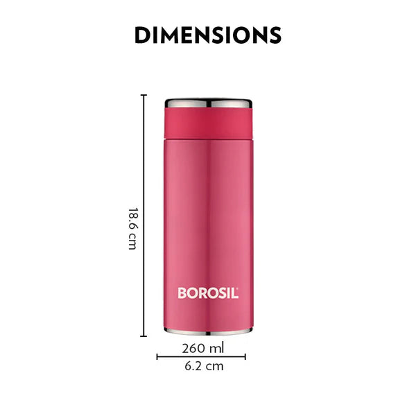 Borosil Hydra TravelSmart Vacuum Insulated Thermal Bottle