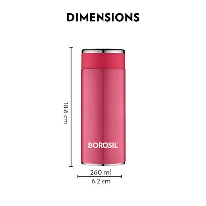Borosil Hydra TravelSmart Vacuum Insulated Thermal Bottle