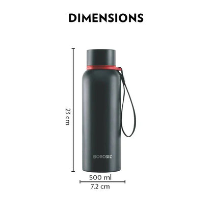 Borosil Hydra Trek 500ml Thermal Vacuum Insulated Bottle