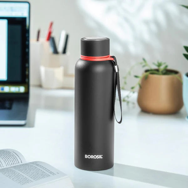Borosil Hydra Trek 850ml Thermal Vacuum Insulated Bottle Indigo