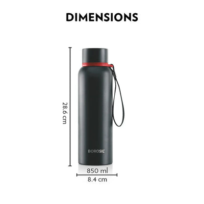 Borosil Hydra Trek 850ml Thermal Vacuum Insulated Bottle Indigo