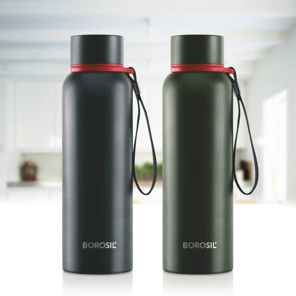 Borosil Hydra Trek 850ml Thermal Vacuum Insulated Bottle Indigo