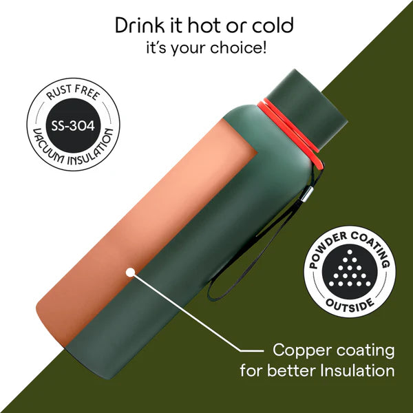 Borosil Hydra Trek Thermal Vacuum Insulated Bottle 700ml