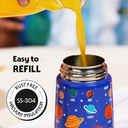 Borosil Hydra Thermal Vacuum Insulated Kids Straw Bottle 330ml