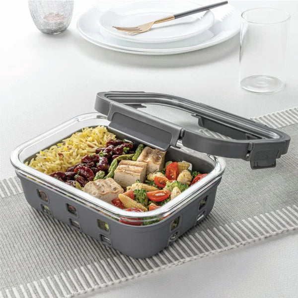 Borosil Klip n Store Plus Rectangular Borosilicate Glass Container & Lid