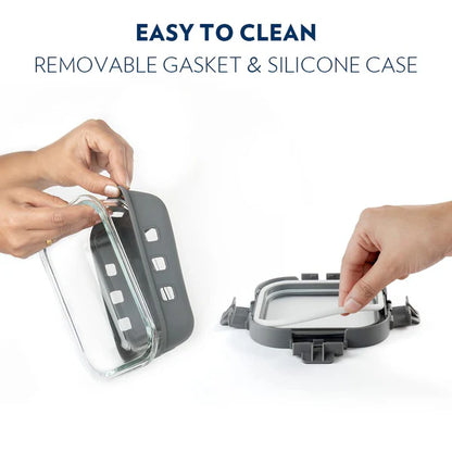 Borosil Klip n Store Plus Rectangular Borosilicate Glass Container & Lid