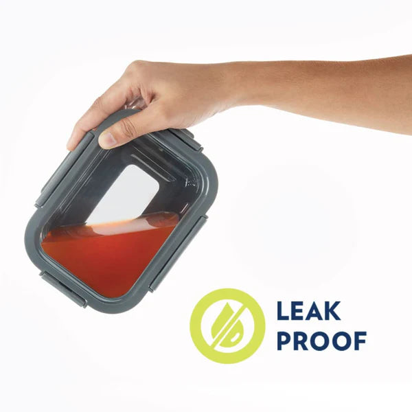 Borosil Klip n Store Plus Rectangular Borosilicate Glass Container & Lid