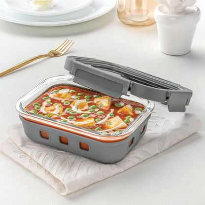 Borosil Klip n Store Plus Rectangular Borosilicate Glass Container & Lid