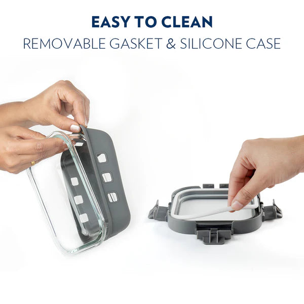 Borosil Klip n Store Plus Rectangular Borosilicate Glass Container & Lid