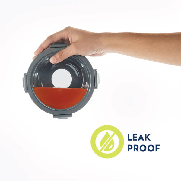 Borosil Klip n Store Plus Round Borosilicate Glass Container & Lid