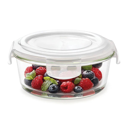 Borosil Klip n Store Round Borosilicate Glass Container