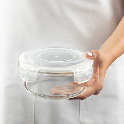 Borosil Klip n Store Round Borosilicate Glass Container