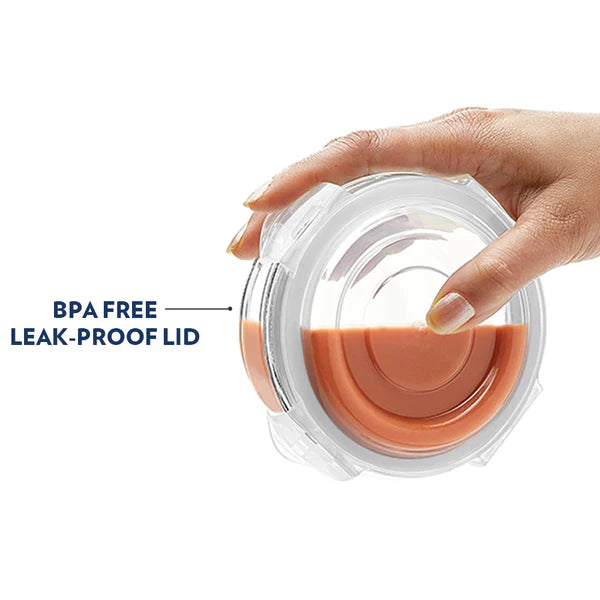 Borosil Klip n Store Round Borosilicate Glass Container