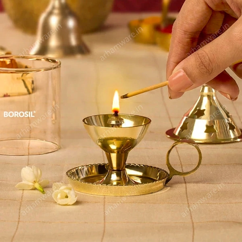 Borosil Mangal Akhand Brass Diya