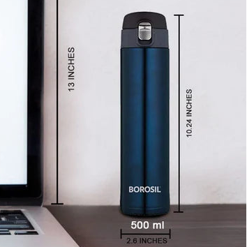 Borosil Hydra Nova 500 Thermal Vacuum Insulated Bottle