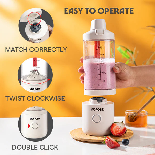 Borosil Nutrimate Portable Juicer 550ml