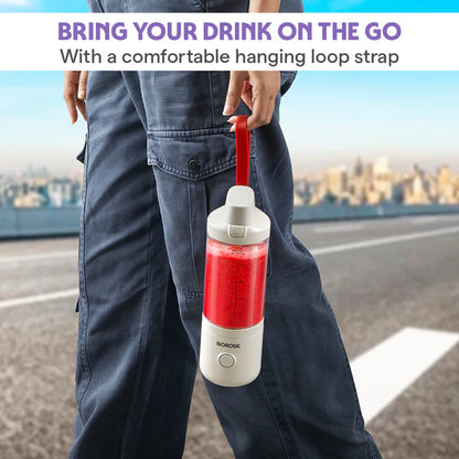 Borosil Nutrimate Portable Juicer and Grinder 550ml White