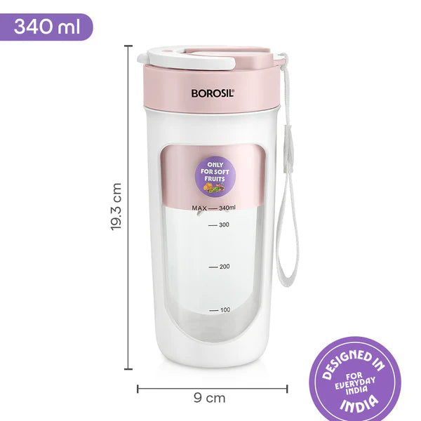 Borosil Nutrisip Portable Juicer 340ml