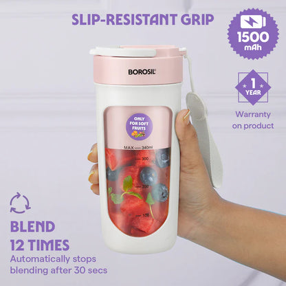 Borosil Nutrisip Portable Juicer 340ml