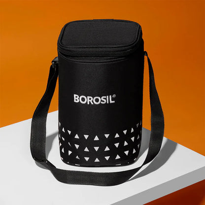 Borosil Glass Lunch Set Vertical with 3 Containers with Bag