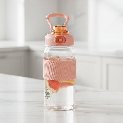 Borosil Poppy Borosilicate Glass Bottle 600ml