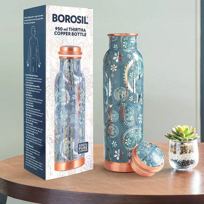 Borosil Thirtha Vera Copper Bottle 600ml
