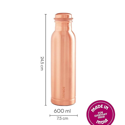 Borosil Thirtha Plain Copper Bottle 600ml