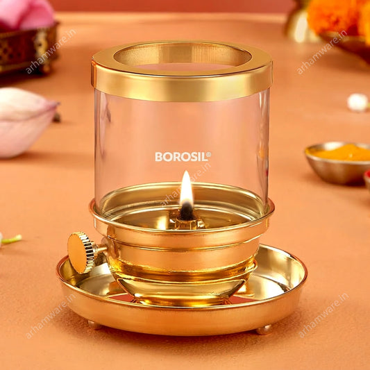Borosil Vandana Brass Diya Large