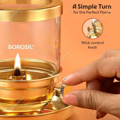 Borosil Vandana Brass Diya Large