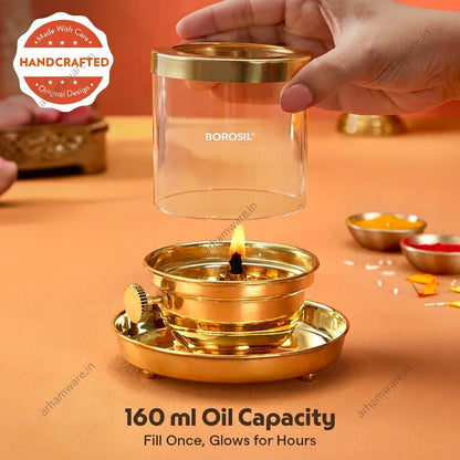 Borosil Vandana Brass Diya Large
