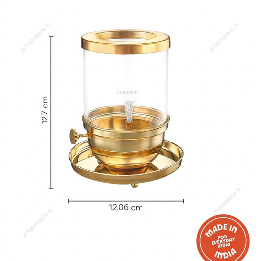Borosil Vandana Brass Diya Large