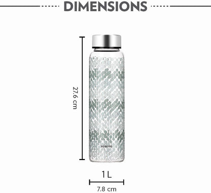 Borosil 1000ml (1 ltr) Borosilicate Glass Bottle
