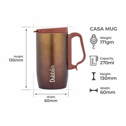 Dubblin Casa Stainless Steel Coffee Mug