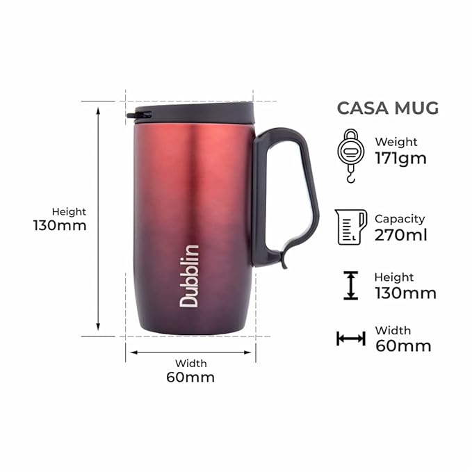 Dubblin Casa Stainless Steel Coffee Mug