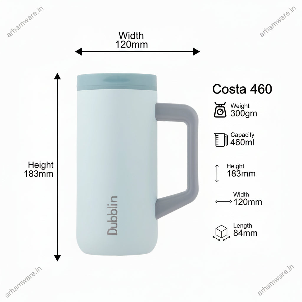 Dubblin Costa Mug 460 Stainless Steel
