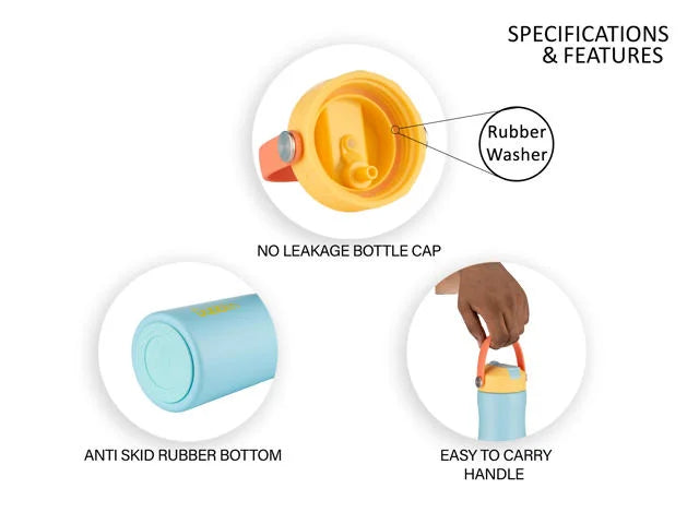 Dubblin Fancy 750 Thermal Vacuum Insulated Bottle with Straw