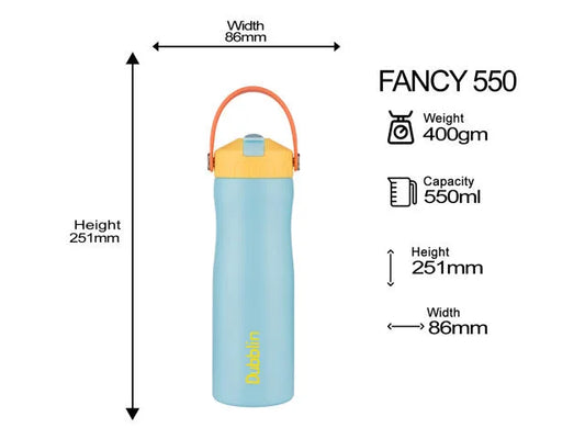 Dubblin Fancy 500 Thermal Vacuum Insulated Bottle with Straw
