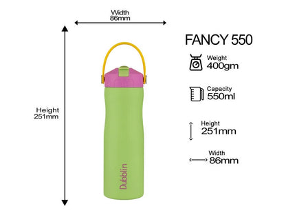 Dubblin Fancy 500 Thermal Vacuum Insulated Bottle with Straw
