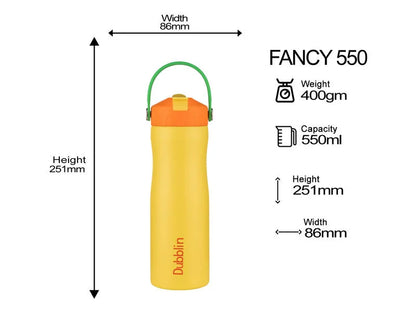 Dubblin Fancy 500 Thermal Vacuum Insulated Bottle with Straw