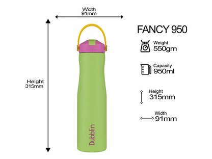 Dubblin Fancy 950 Thermal Vacuum Insulated Bottle with Straw