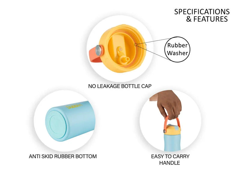 Dubblin Fancy 950 Thermal Vacuum Insulated Bottle with Straw