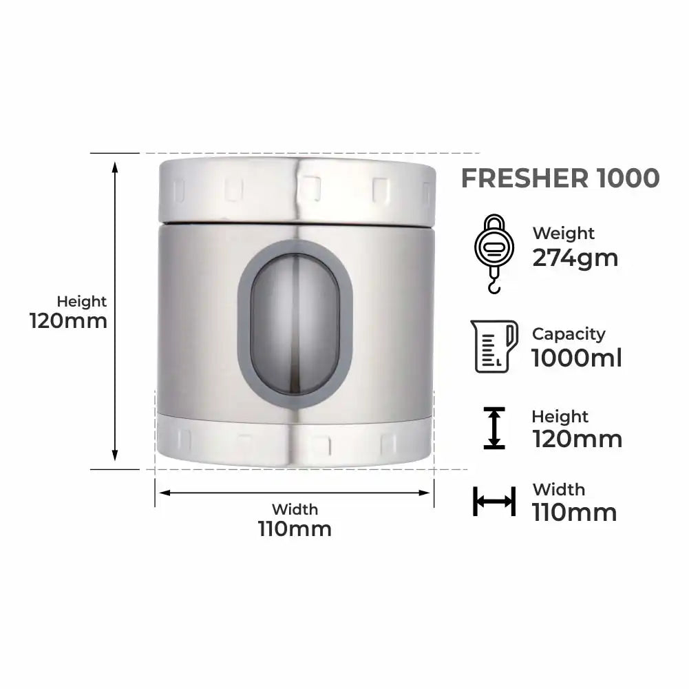Dubblin Fresher Jar Stainless Steel Kitchen Dry Storage Container Up to Buy 4 Get 1 Free